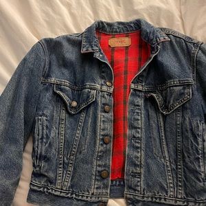 Levi’s 1980/90s vintage denim jacket flannel lined - women’s XS/kids large